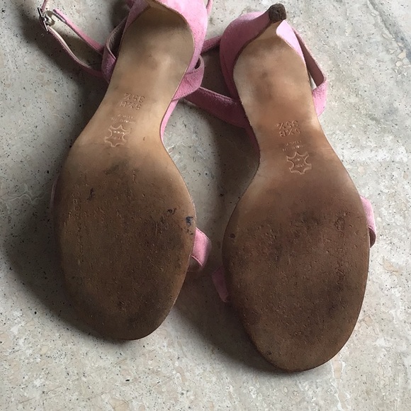 BCBG MaxAzria Rose and Tan Colored Suede Heels - Picture 7 of 8